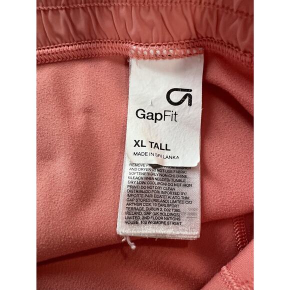 GapFit High Rise Mesh Running Shorts XL Tall Lined EUC Pretty Peach - Picture 4 of 7
